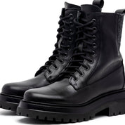 Stivaletto anfibio in vitello nero. - TreemmeCreazioni