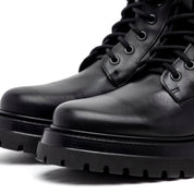 Stivaletto anfibio in vitello nero. - TreemmeCreazioni
