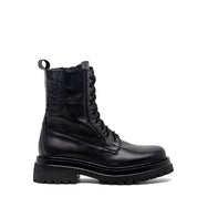 Stivaletto anfibio in vitello nero. - TreemmeCreazioni