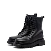 Stivaletto anfibio in vitello nero. - TreemmeCreazioni