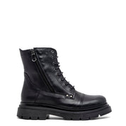 Stivaletto anfibio in vitello nero. - TreemmeCreazioni