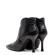 Stivaletto con tacco in stampa cocco cioccolato. - TreemmeCreazioni