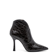 Stivaletto con tacco in stampa cocco cioccolato. - TreemmeCreazioni