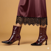 Stivaletto corto in pelle naplak bicolore. - TreemmeCreazioni