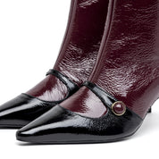 Stivaletto corto in pelle naplak bicolore. - TreemmeCreazioni