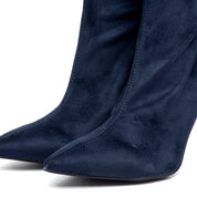 Stivaletto elasticizzato in microfibra blu. - TreemmeCreazioni
