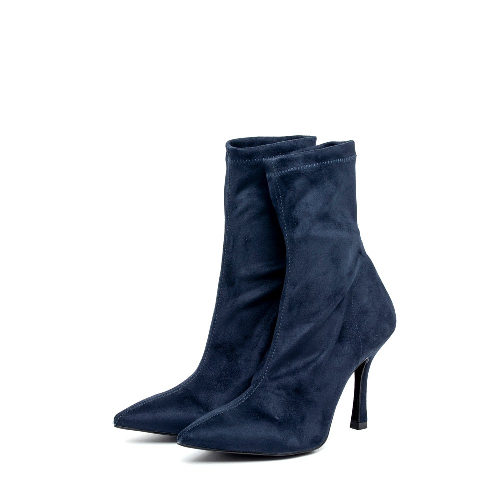 Stivaletto elasticizzato in microfibra blu. - TreemmeCreazioni