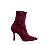 Stivaletto elasticizzato in microfibra bordeaux.