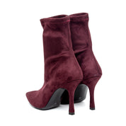 Stivaletto elasticizzato in microfibra bordeaux. - TreemmeCreazioni