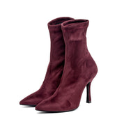 Stivaletto elasticizzato in microfibra bordeaux. - TreemmeCreazioni