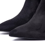 Stivaletto in camoscio nero con tacco. - TreemmeCreazioni