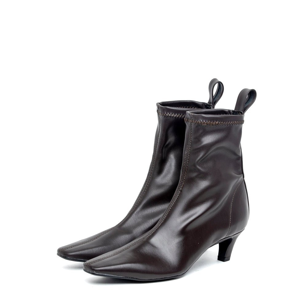 Stivaletto in ecopelle elasticizzata t. moro - TreemmeCreazioni