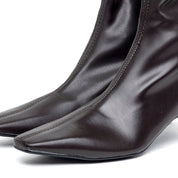Stivaletto in ecopelle elasticizzata t. moro - TreemmeCreazioni