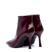 Stivaletto in naplak borgogna con tacco. - TreemmeCreazioni