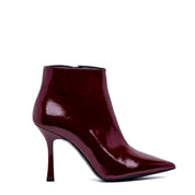 Stivaletto in naplak borgogna con tacco. - TreemmeCreazioni