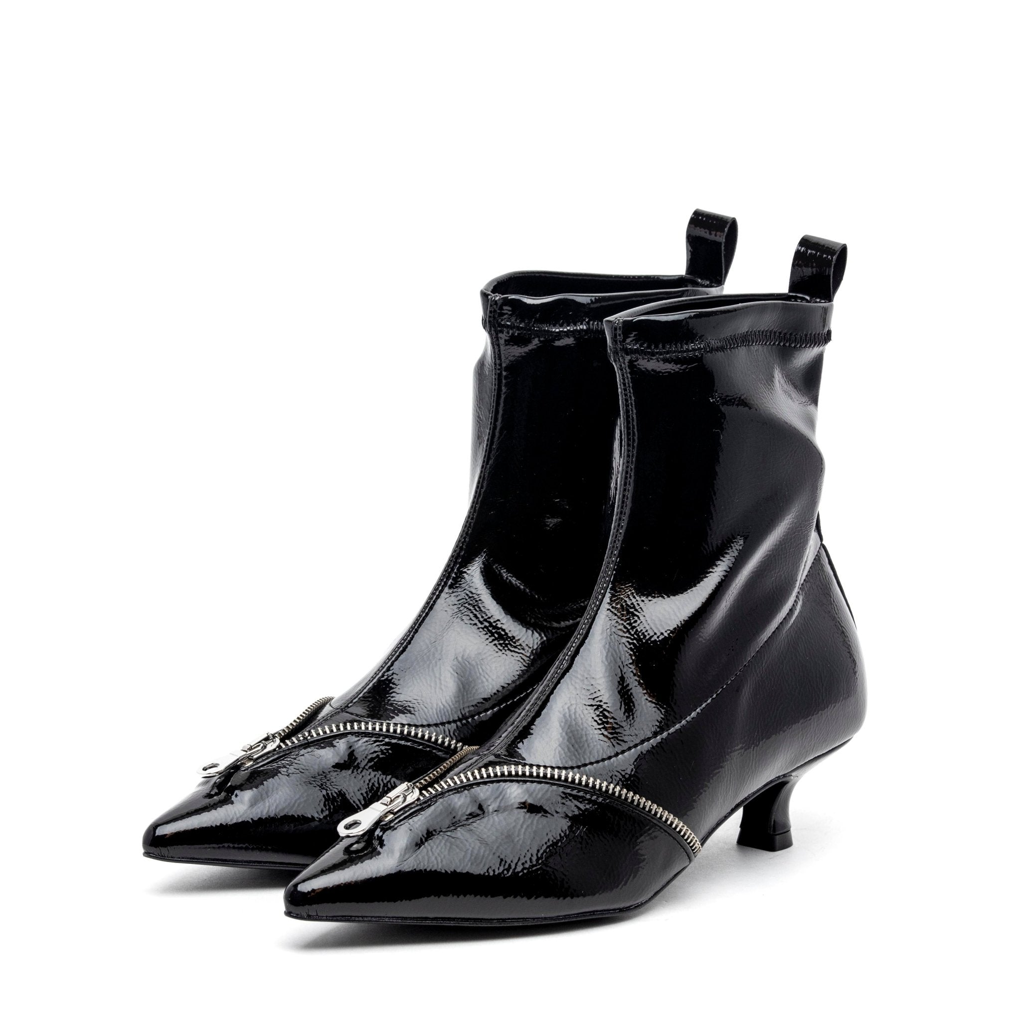 Stivaletto in naplak elasticizzato con tacco. - TreemmeCreazioni