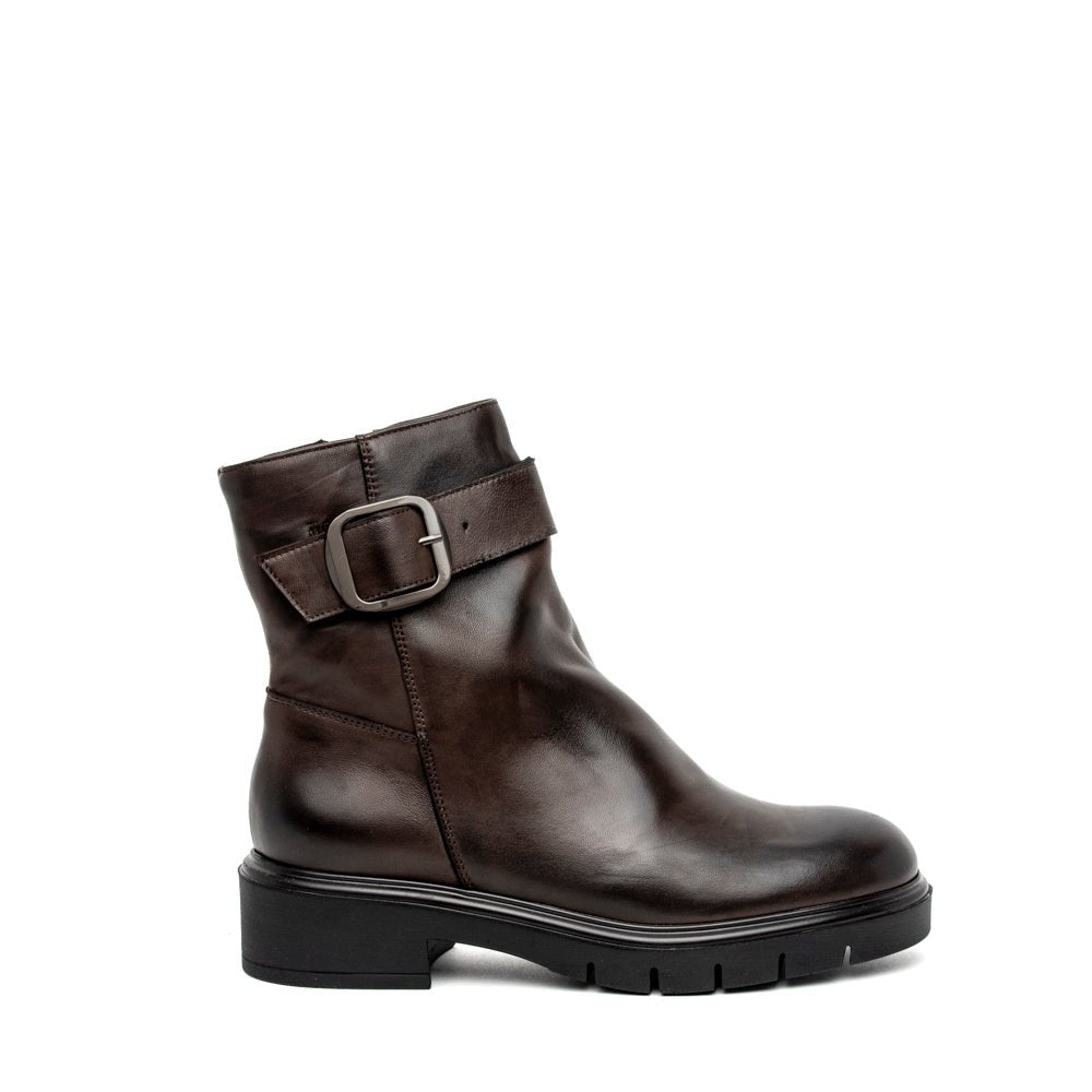 Stivaletto in pelle di vitello cioccolato. - TreemmeCreazioni