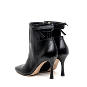 Stivaletto in pelle nero con open-back - TreemmeCreazioni