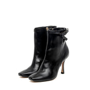 Stivaletto in pelle nero con open-back - TreemmeCreazioni