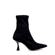 Stivaletto in suede nero elasticizzato. - TreemmeCreazioni