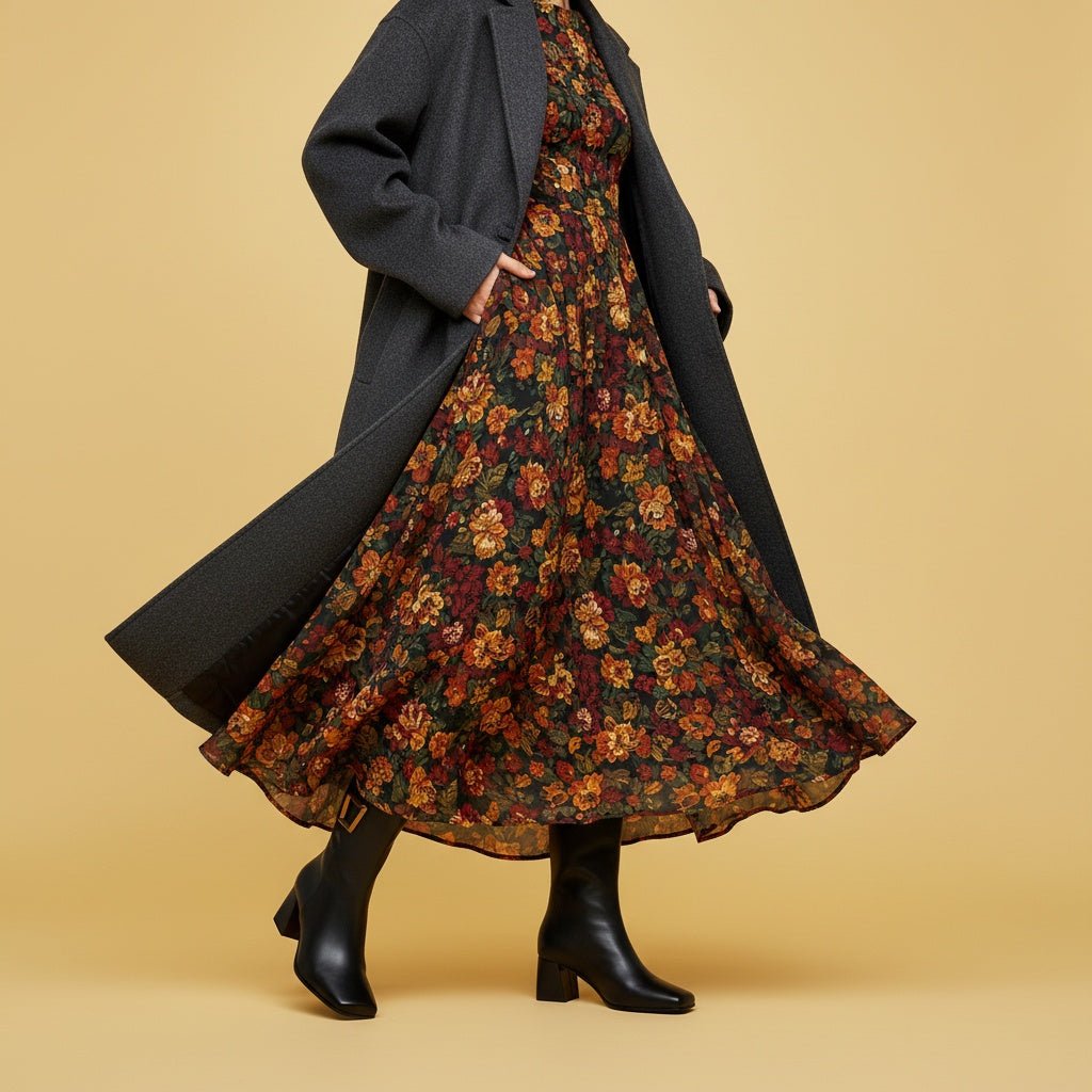 Stivaletto in vitello nero con tacco largo. - TreemmeCreazioni