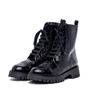 Stivaletto modello anfibio in stampa cocco. - TreemmeCreazioni