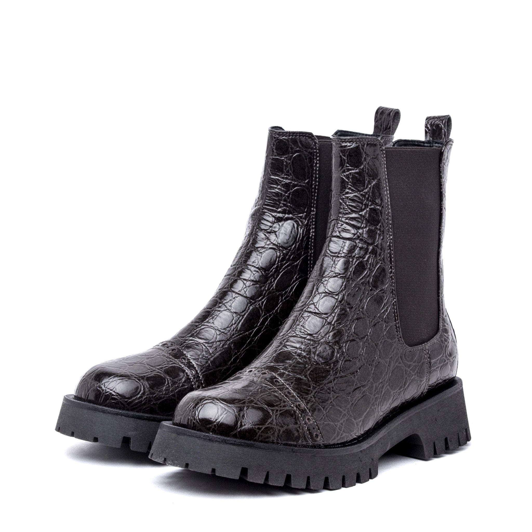 Stivaletto modello Chelsea in stampa cocco. - TreemmeCreazioni