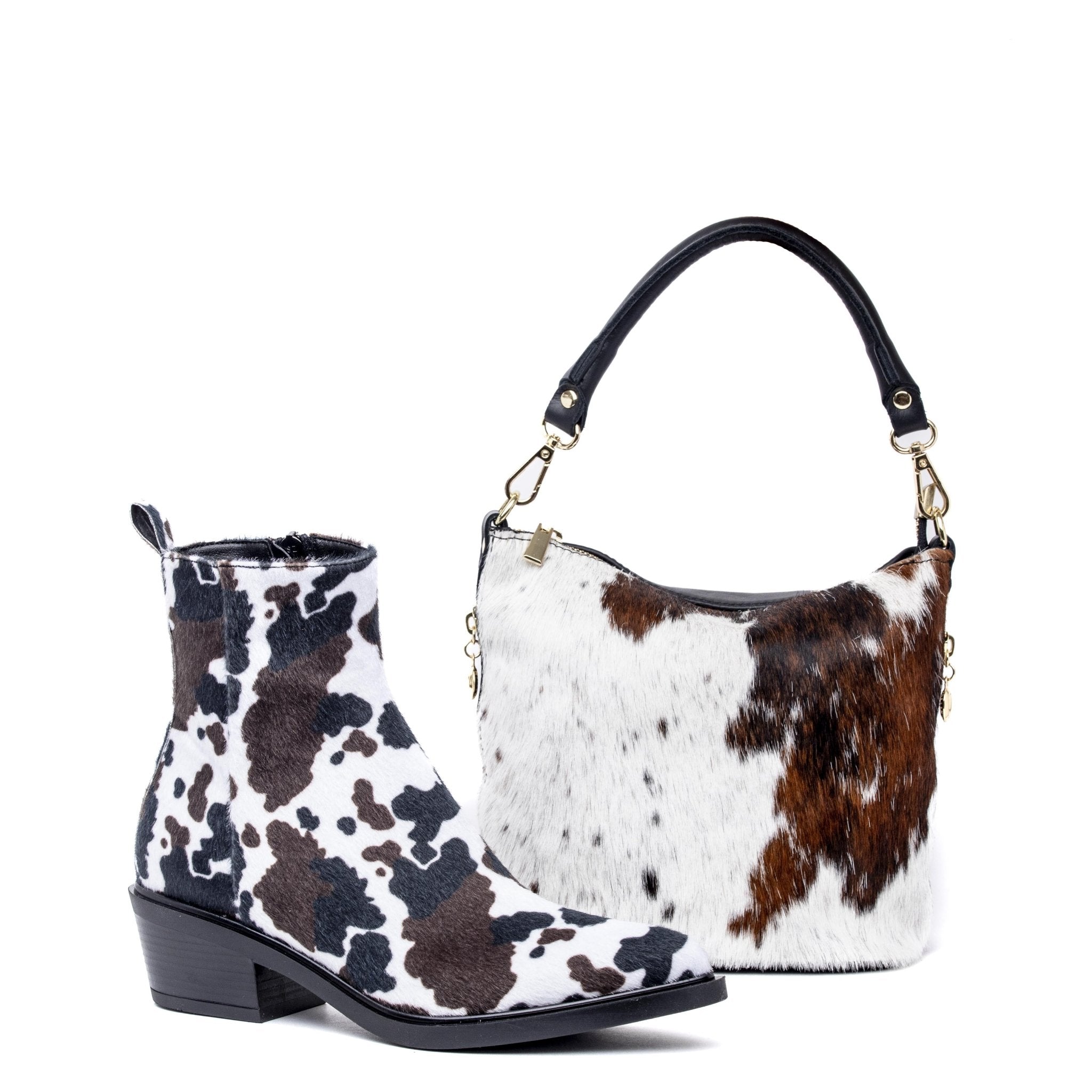 Stivaletto texano con stampa cow. - TreemmeCreazioni