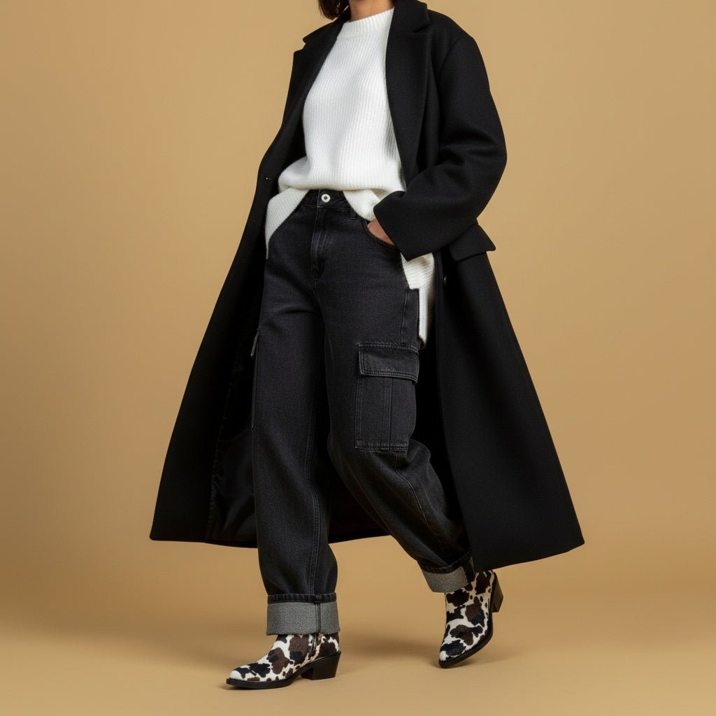 Stivaletto texano con stampa cow. - TreemmeCreazioni