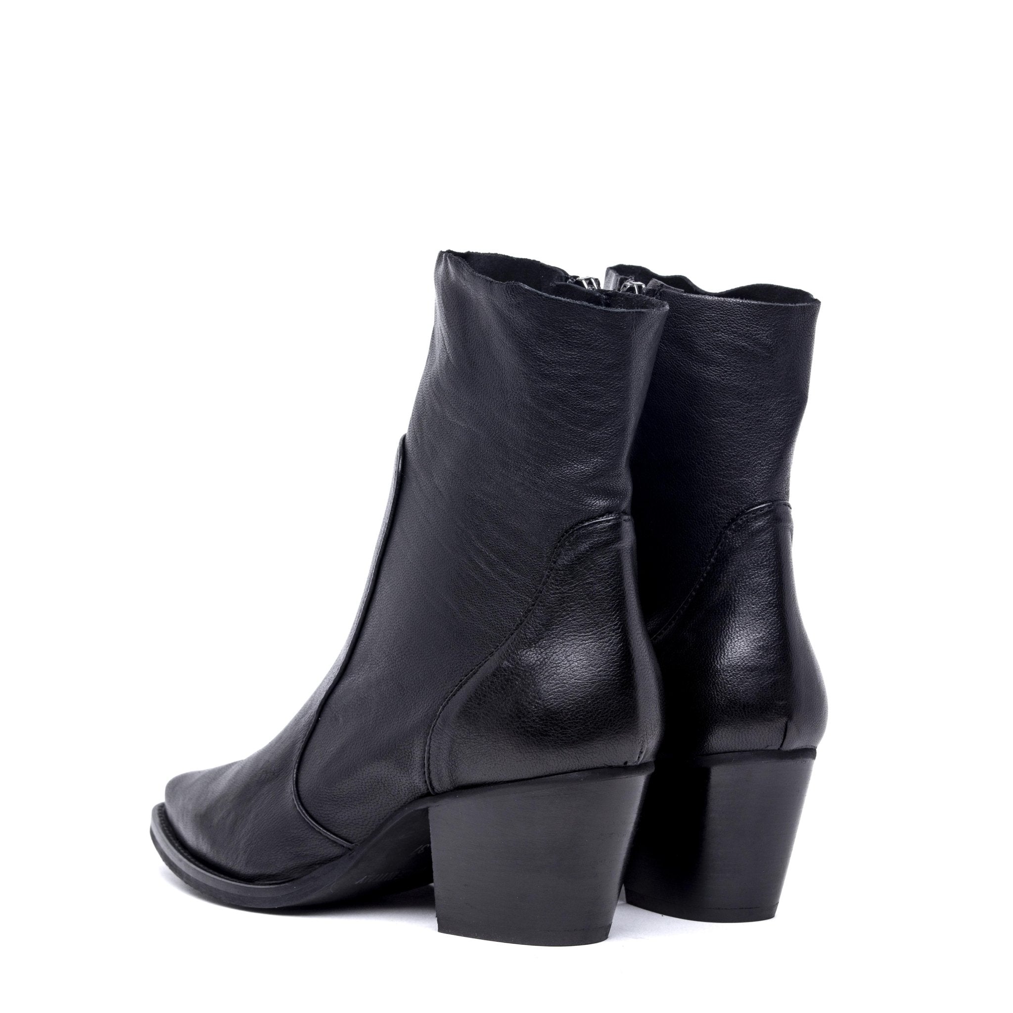 Stivaletto texano in morbido vitello nero. - TreemmeCreazioni