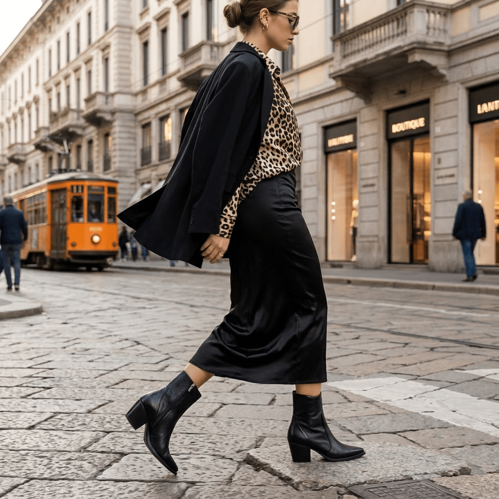 Stivaletto texano in morbido vitello nero. - TreemmeCreazioni
