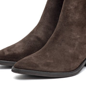 Stivaletto texano in pelle scamosciata cioccolato - TreemmeCreazioni