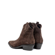 Stivaletto texano in pelle scamosciata cioccolato - TreemmeCreazioni