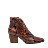 Stivaletto texano in pelle stampata pitone.