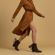 Texano in camoscio con frange. - TreemmeCreazioni