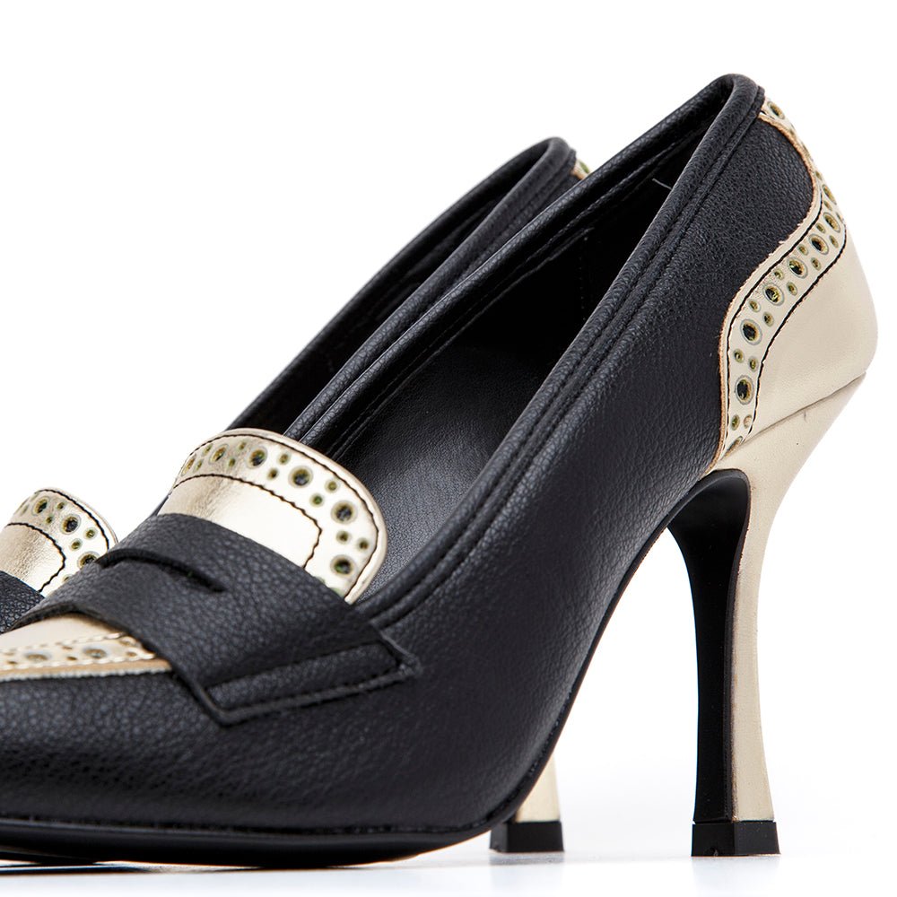 Decollete bicolore bianco nero discount