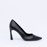 Decollete in nappa nero tacco 70.