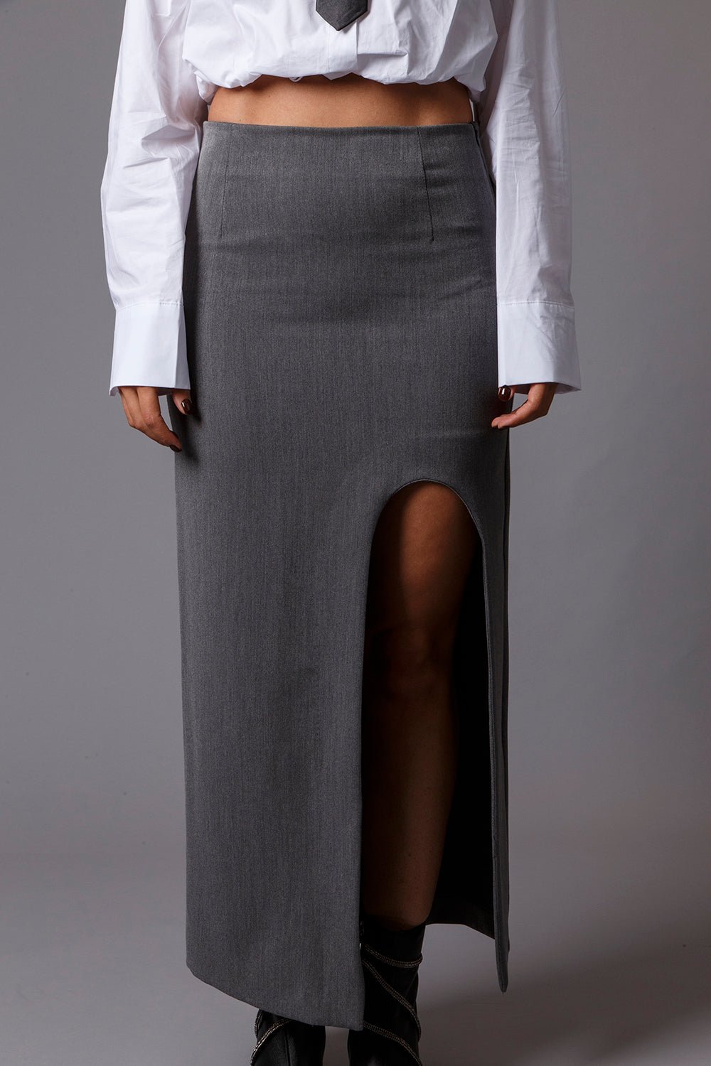 BROLEO Gonna Lunga, Orlo Ampio, Abiti Facili Abbinati A Gonna Con Cerniera Laterale A Vita Alta In Raso Fluido Per Cocktail Party 1 123161224 - Foto 9