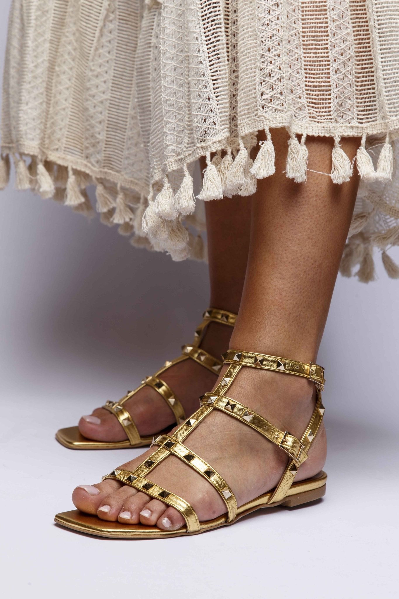 Sandali Bassi Con Borchie Sandalo Basso Con - Main Image