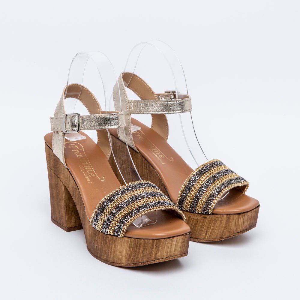 Sandalo con tacco in TreemmeCreazioni