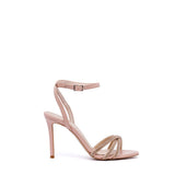 Sandalo in strass cipria.
