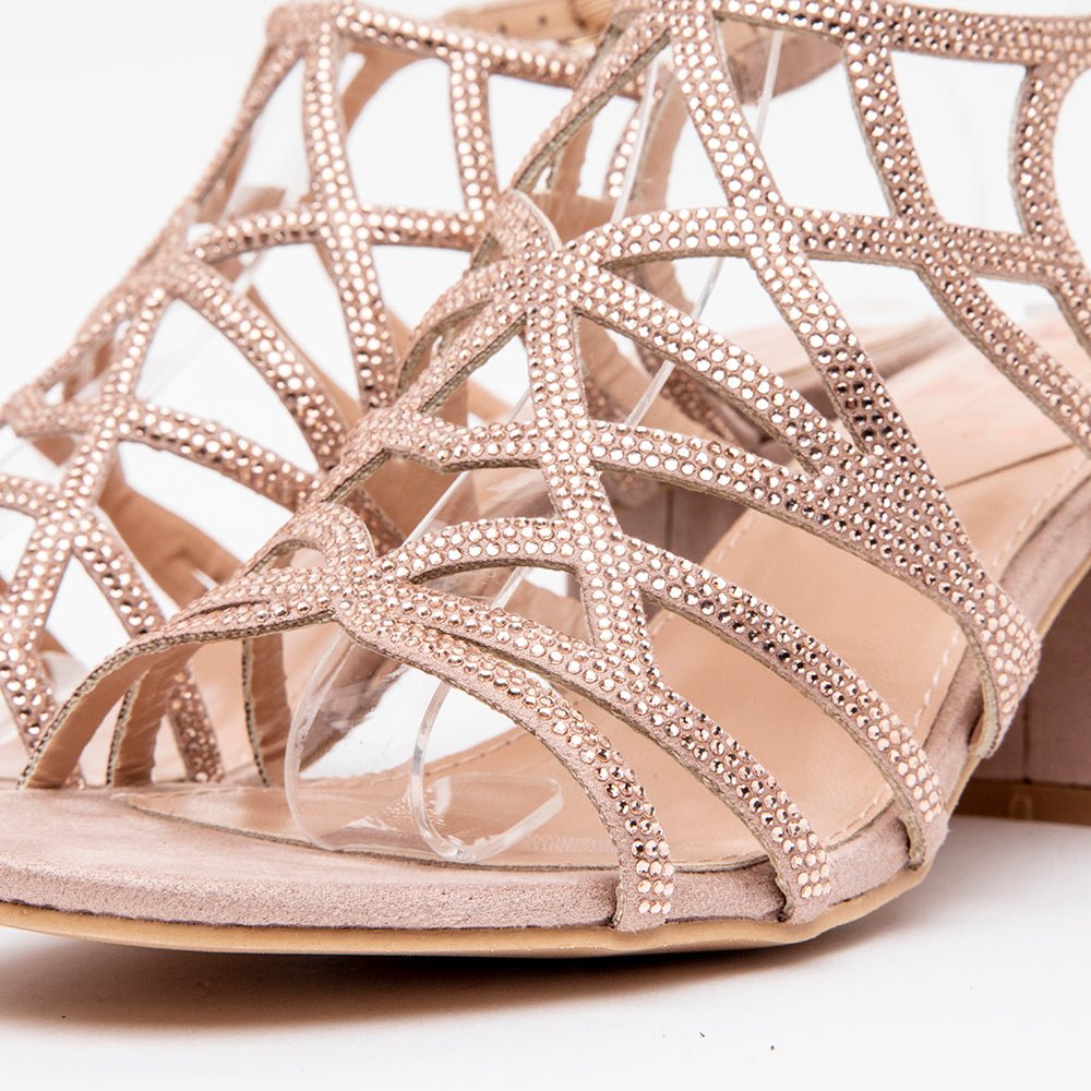 Powder pink cobweb sandal