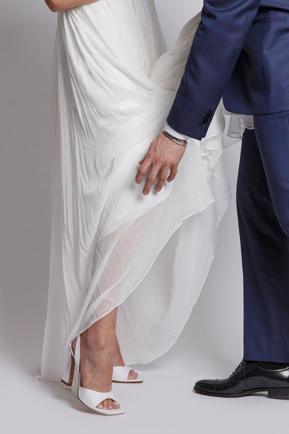 Sandalo Sposa in glitter bianco. - TreemmeCreazioni