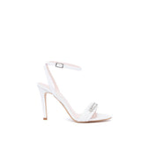 Wedding sandal in nappa leather and accessory.