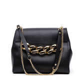 Shopper in nappa con maxi catena.