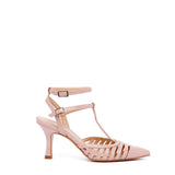 Slingback in verniciato cipria.