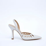 Slingback Sposa con dettaglio serigrafato.
