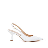 Slingback Sposa in liz bianco.