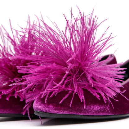 Slippers in velluto purple. - TreemmeCreazioni