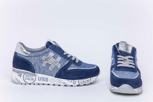 Sneakers in camoscio galaxy azzurro. - TreemmeCreazioni